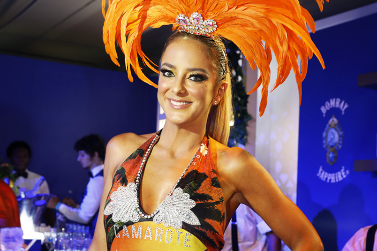 A apresentadora Ticiane Pinheiro no camarote do Sambódromo da Marquês de Sapucaí, no Rio de Janeiro (RJ) - 26/02/2017