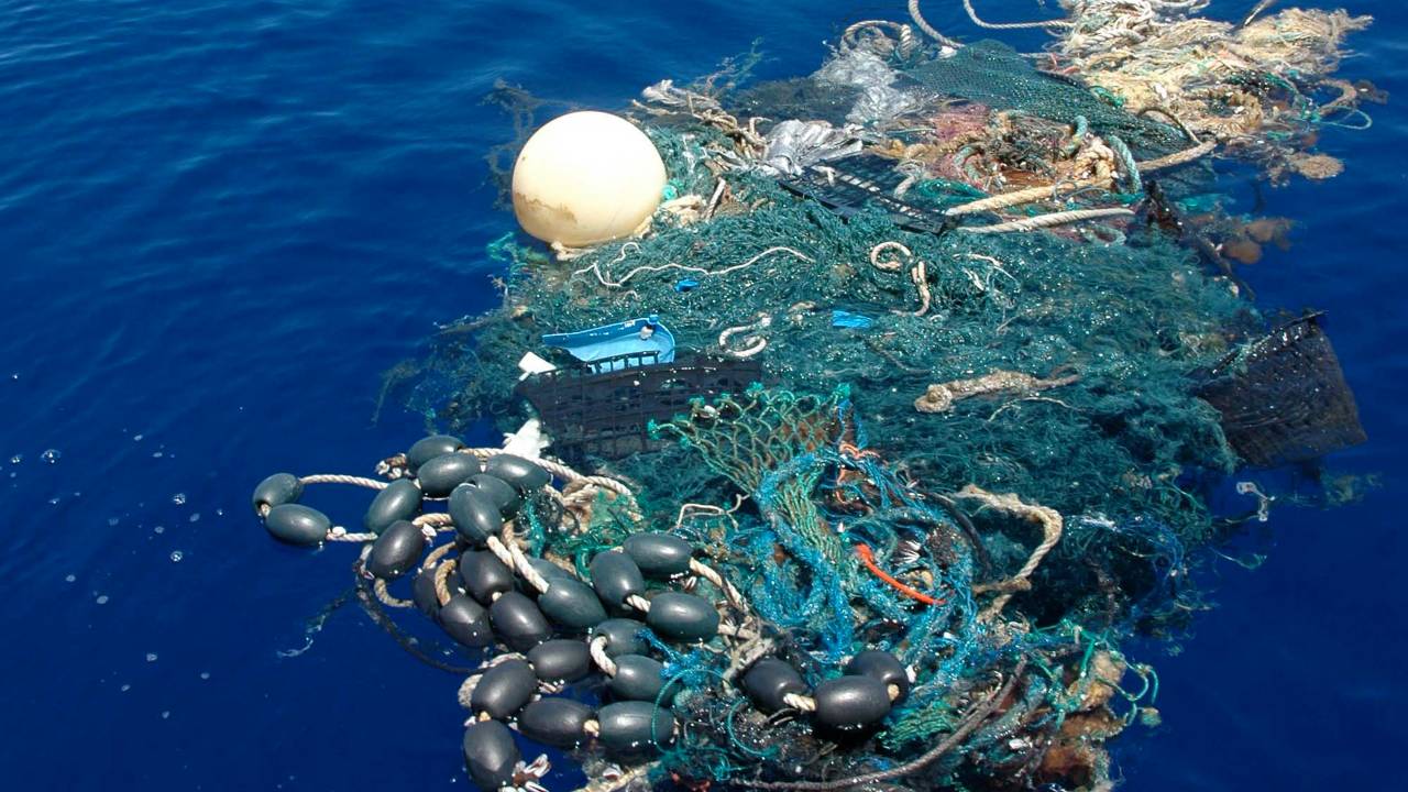 Lixo encontrado no Oceano Pacífico