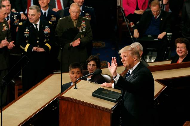 Donald Trump faz o primeiro discurso como presidente ao Congresso dos EUA - 28/02/2017 Donald Trump faz o primeiro discurso como presidente ao Congresso dos EUA - 28/02/2017