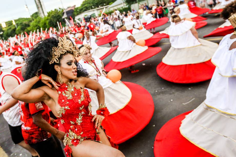 Ensaio técnico da Dragões da Real para o Carnaval 2017, no Sambódromo do Anhembi, em São Paulo