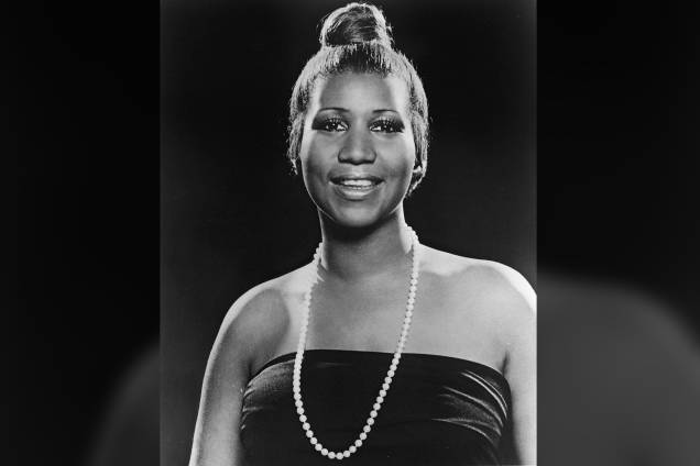 Retrato da cantora Aretha Franklin, em 1977 Retrato da cantora Aretha Franklin, em 1977