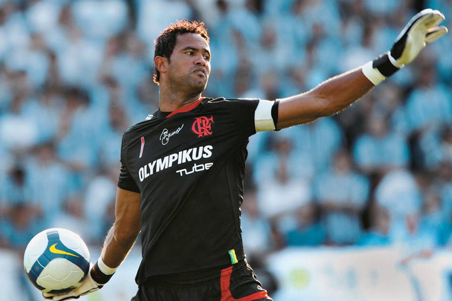 Bruno, do Flamengo, durante jogo entre Grêmio 4 x 1 Flamengo, partida válida pela Campeonato Brasileiro 2009, no estádio Olímpico.