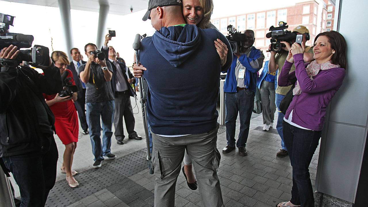O bombeiro Mike Materia e Roseann Sdoia