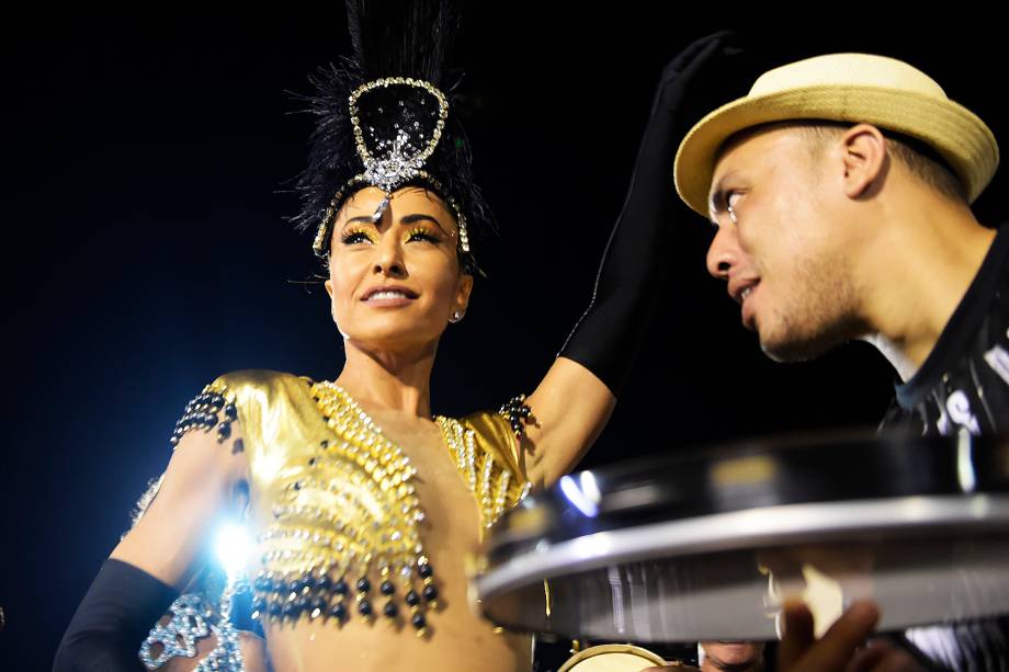 Sabrina Sato durante ensaio técnico da Gaviões da Fiel para o Carnaval 2017, no Sambódromo do Anhembi, em São Paulo