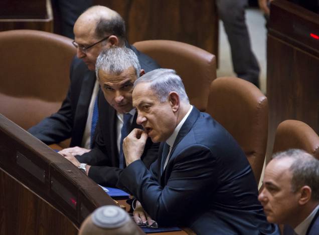 Primeiro Ministro israelense, Benjamin Netanyahu, durante conferência em Jerusalém Primeiro Ministro israelense, Benjamin Netanyahu, durante conferência em Jerusalém