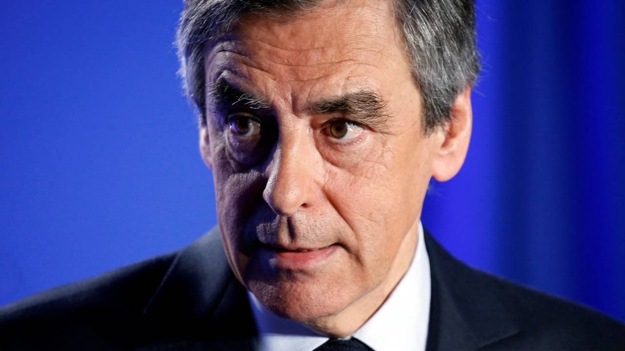 François Fillon, candidato à presidência da França, durante coletiva de imprensa na sede do partido Republicano, em Paris