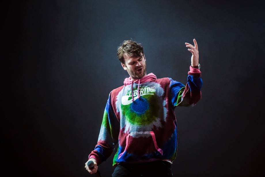 O duo americano Chainsmokers se apresenta no primeiro dia do Lollapalooza 2017