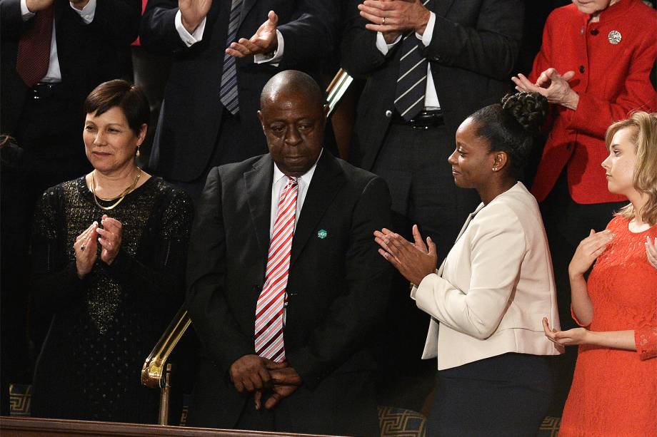 Jamiel Shaw durante discurso de Donald Trump - 28/02/2017