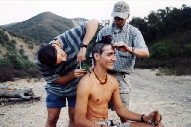 Justin Trudeau durante viagem à África em 1994 Justin Trudeau durante viagem à África em 1994