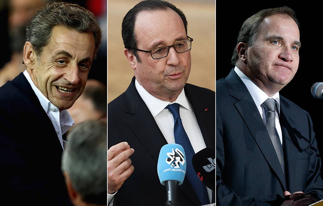 Nicolas Sarkozy, François Hollande, Kjell Stefan Löfven