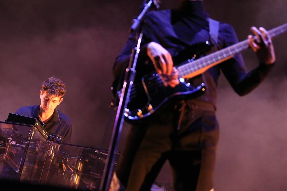 O show banda britânica The xx na primeira noite do Lollapalooza, no autódromo de Interlagos