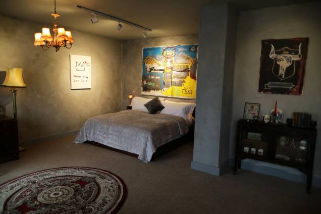 Um dos quartos do hotel Walled Off, recém-inaugurado pelo artista Banksy, na Cisjordânia - 03/03/2017 Um dos quartos do hotel Walled Off, recém-inaugurado pelo artista Banksy, na Cisjordânia - 03/03/2017