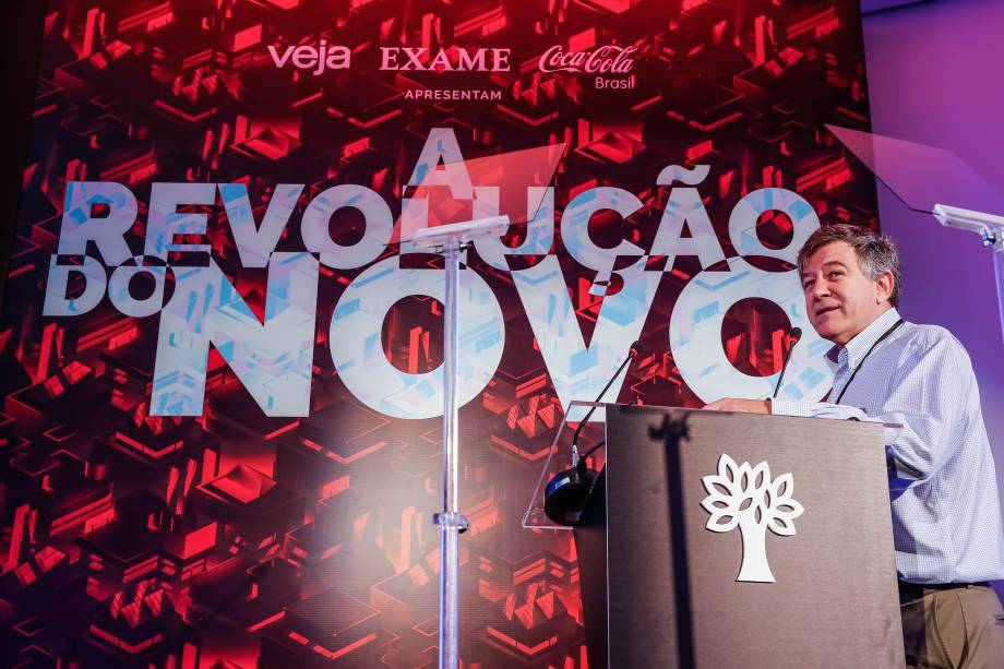 Fernando Reinach, biólogo, sócio e gestor do Fundo Pitanga, durante palestra no Fórum VEJA EXAME Revolução do Novo