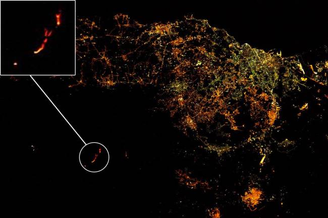 Astronauta registra erupção do espaço