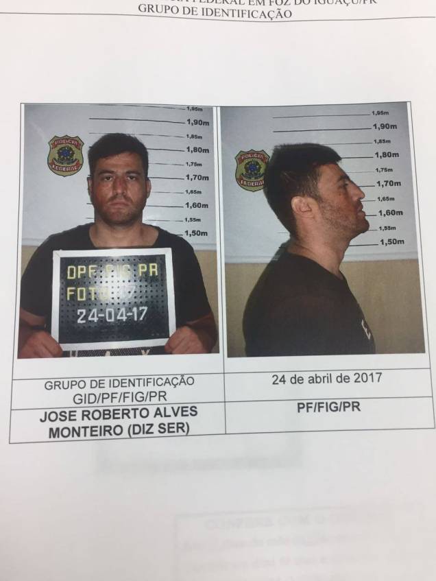 José Roberto Alves Monteiro, um dos suspeitos preso por megarroubo no Paraguai José Roberto Alves Monteiro, um dos suspeitos preso por megarroubo no Paraguai