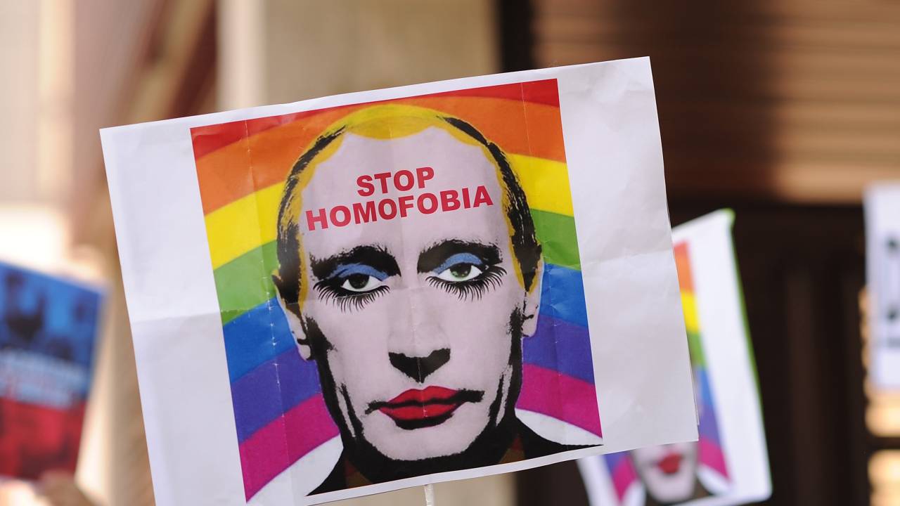 Cartaz de Putin Drag Queen