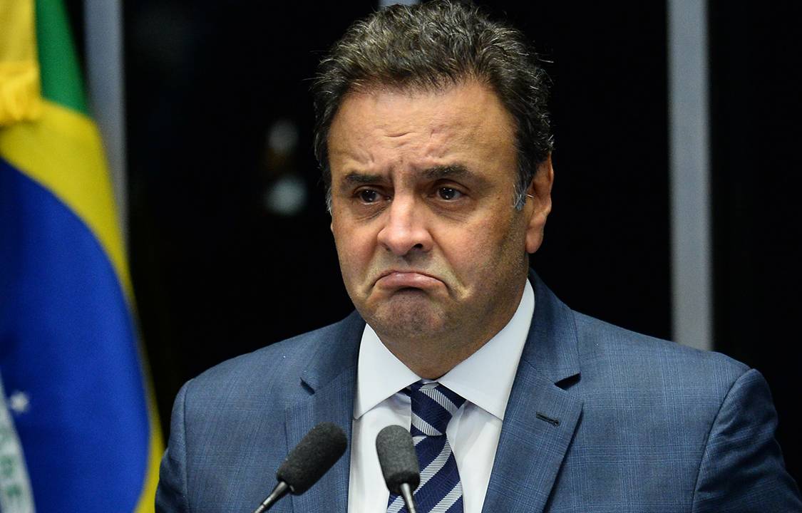 Foto de arquivo: Senador Aécio Neves, durante votação do impeachment da ex-presidente Dilma Rousseff