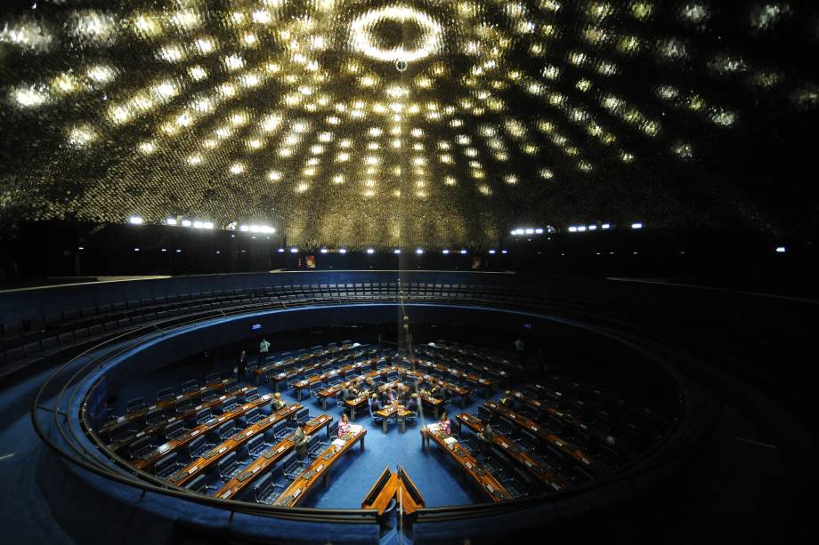 Plenário do Senado Federal vazio após divulgação da delação da JBS que atingiram diretamente o presidente Michel Temer - 18/05/2017