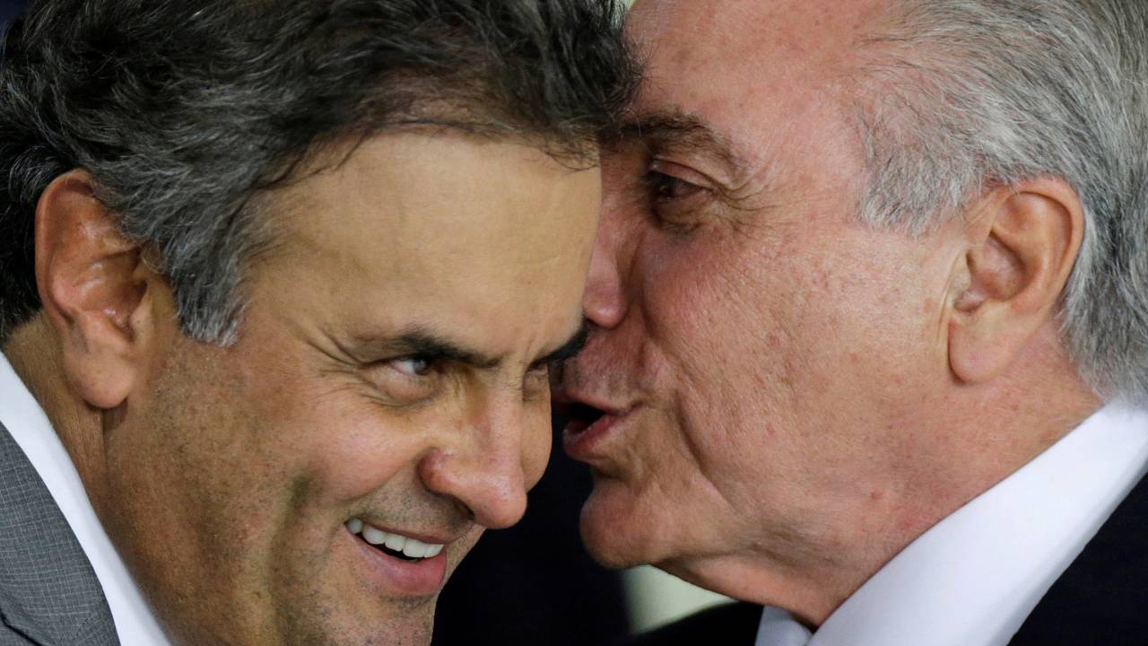 Aécio Neves e Michel Temer