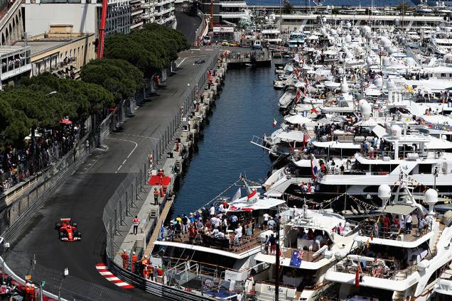 O finlandês Kimi Raikkonen, da Ferrari, durante o GP de Mônaco O finlandês Kimi Raikkonen, da Ferrari, durante o GP de Mônaco