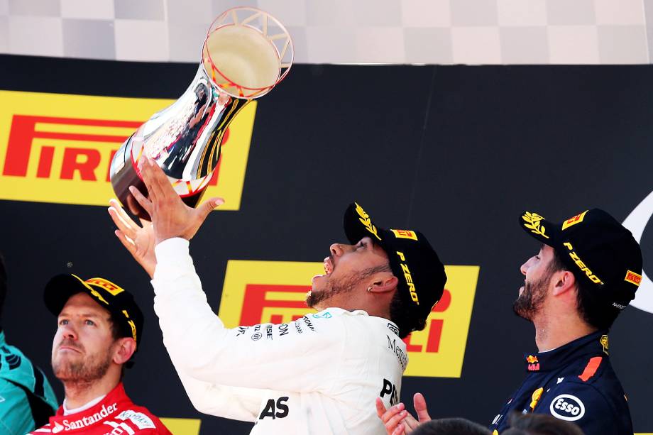 O inglês Lewis Hamilton, da Mercedes, conquistou a vitória no Grande Prêmio da Espanha de Fórmula 1 - 14/05/2017