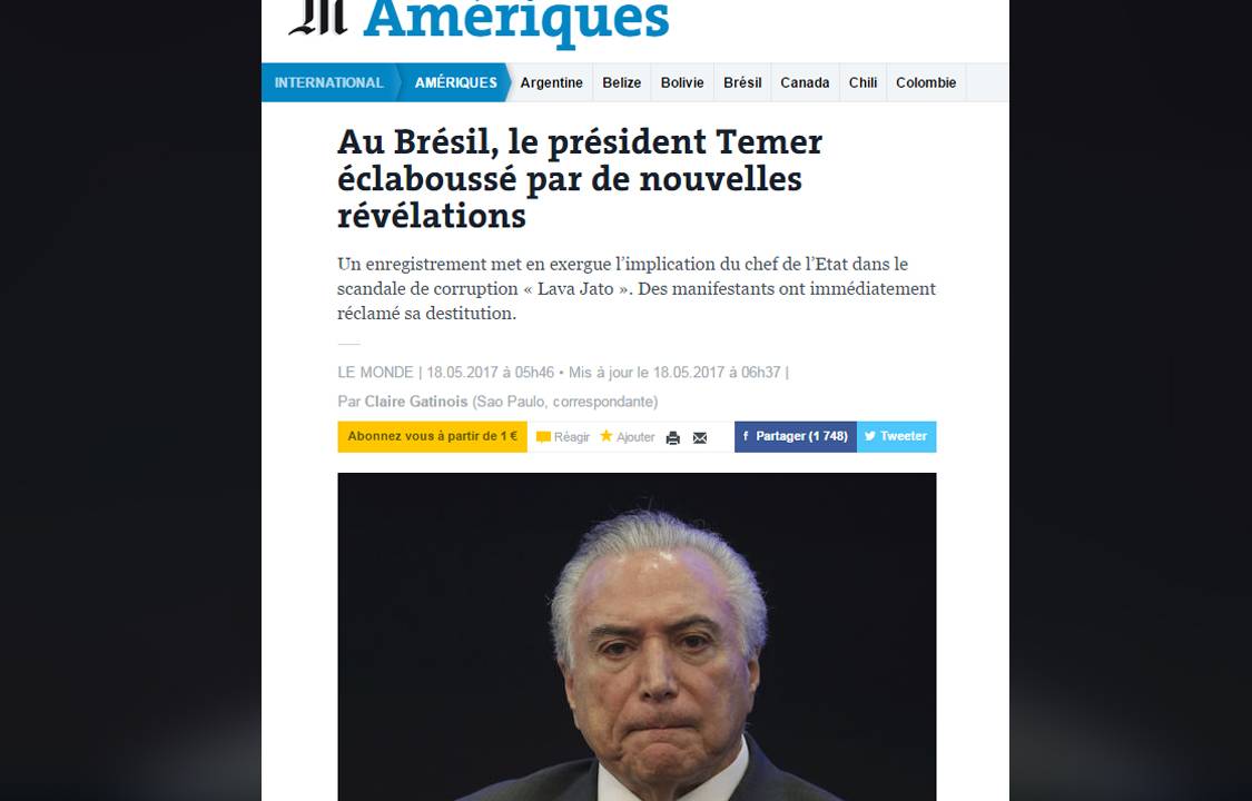 Cobertura internacional: Le Monde