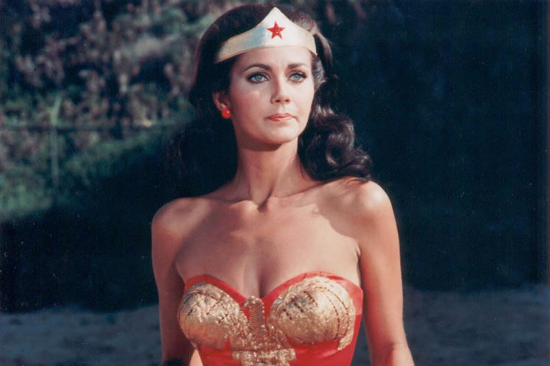 Lynda Carter na série de TV ‘Mulher Maravilha’, dos anos 1970