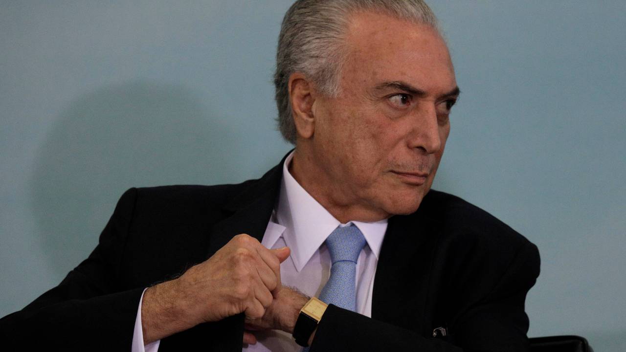 Michel Temer durante cerimônia em Brasília