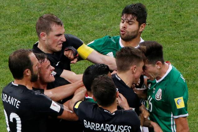 México e Nova Zelândia disputam partida válida pela Copa das Confederações em Moscou, na Rússia - 21/06/2017 México e Nova Zelândia disputam partida válida pela Copa das Confederações em Moscou, na Rússia - 21/06/2017