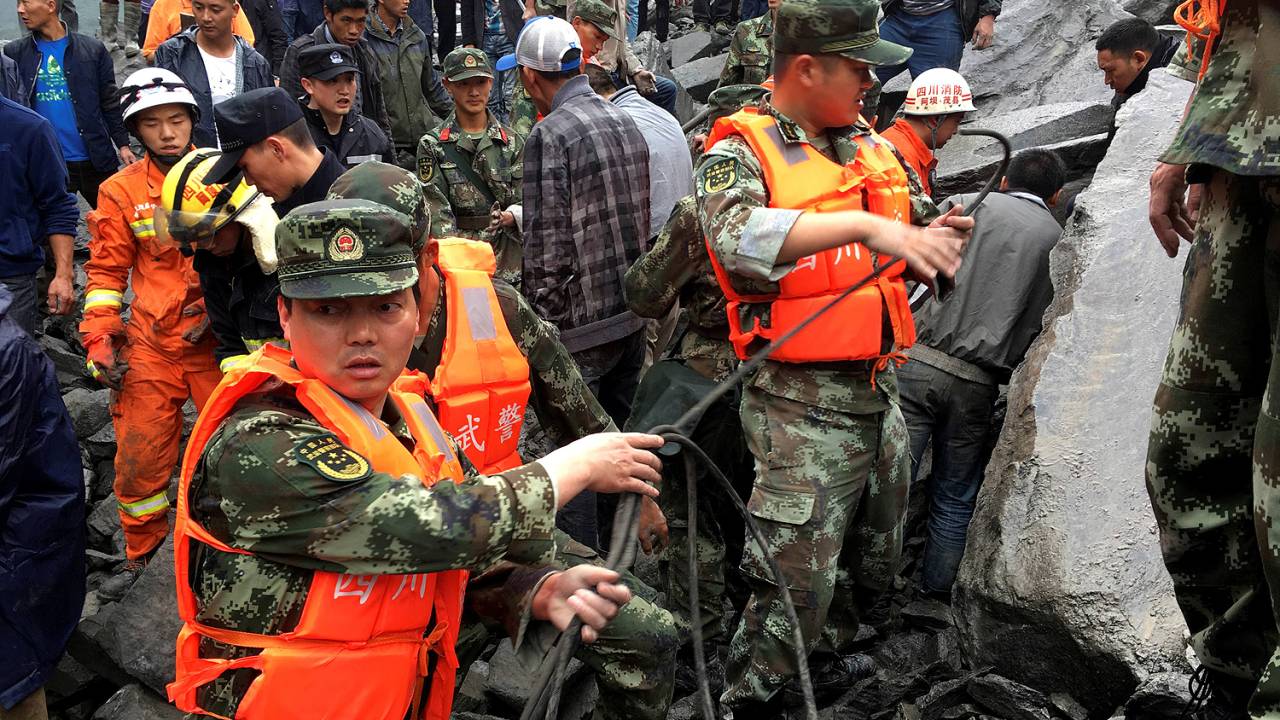 Deslizamento de terra na China