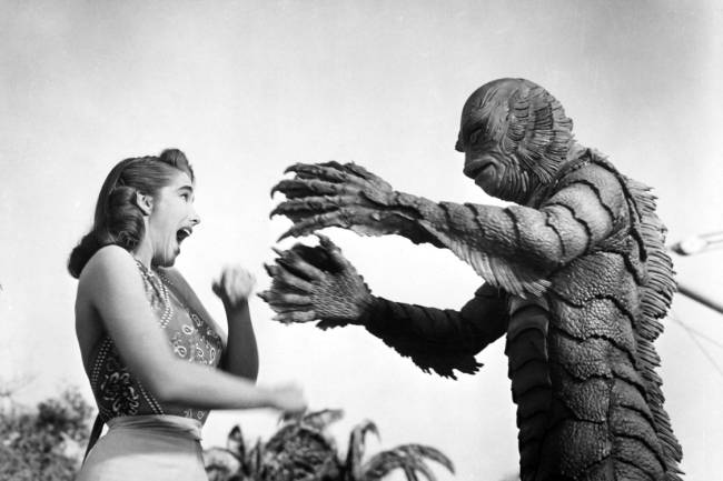 Julie Adams e Ben Chapman em 'O Monstro da Lagoa Negra' (1954)