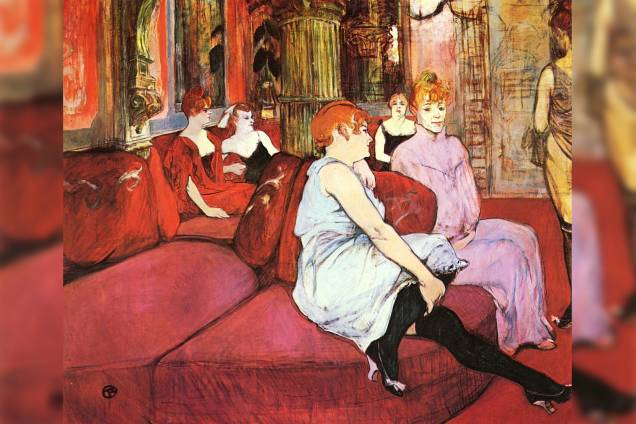 Toulouse-Lautrec - Salon at the Rue des Moulins, de 1894 Toulouse-Lautrec - Salon at the Rue des Moulins, de 1894