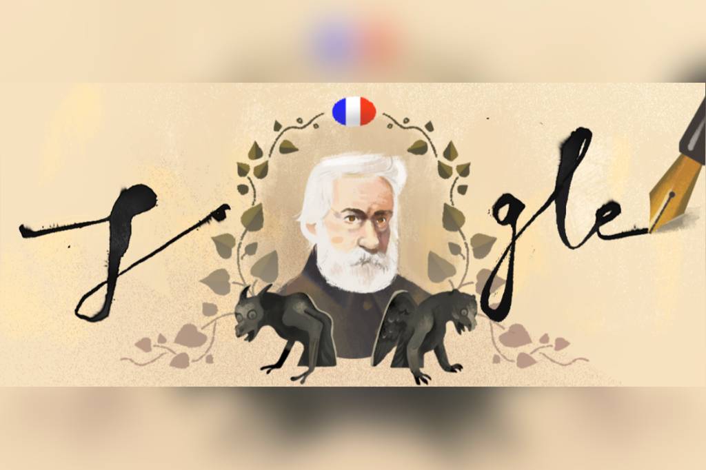 Victor Hugo, autor de ‘Os Miseráveis’, ganha homenagem do Google