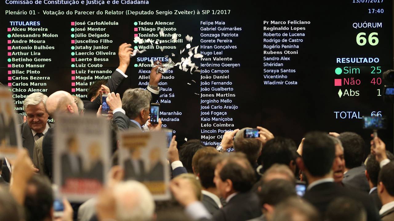 Votação da denúncia contra Temer na CCJ da Câmara dos Deputados - 13/07/2017