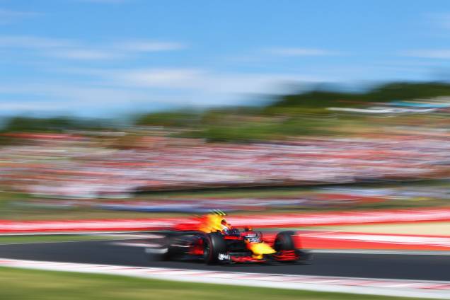 O holandês Max Verstappen da Red Bull Racing durante o GP da Hungria de Fórmula 1 - 30/07/2017 O holandês Max Verstappen da Red Bull Racing durante o GP da Hungria de Fórmula 1 - 30/07/2017