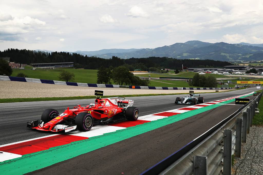 Kimi Raikkonen, da Ferrari, durante o GP da &Aacute;ustria