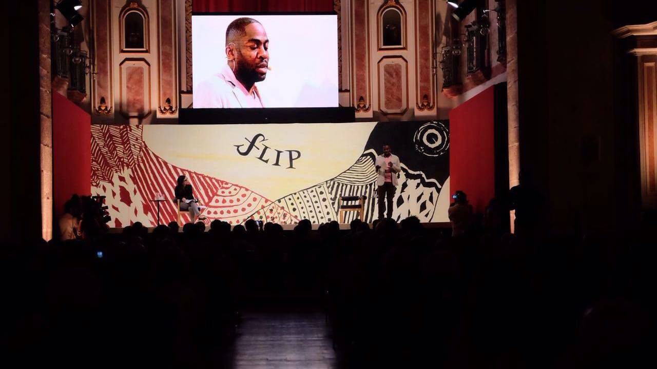 Lázaro Ramos na abertura da Flip