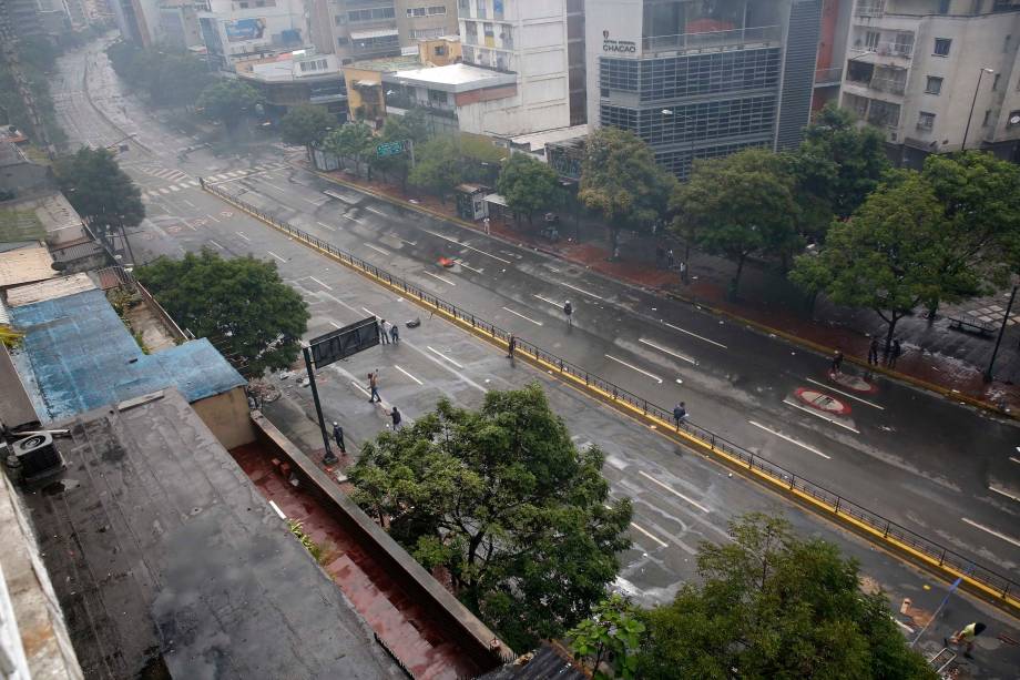 Ruas de Caracas desertas durante realização da eleição da Assembleia Constituinte - 30/07/2017