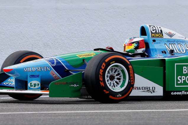 Filho de Schumacher pilota carro da primeira vitória do pai, no Circuit de Spa-Francorchamps, na Bélgica - 27/08/2017 Filho de Schumacher pilota carro da primeira vitória do pai, no Circuit de Spa-Francorchamps, na Bélgica - 27/08/2017