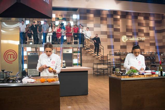 Deborah e Michele durante a final do MasterChef Deborah e Michele durante a final do MasterChef