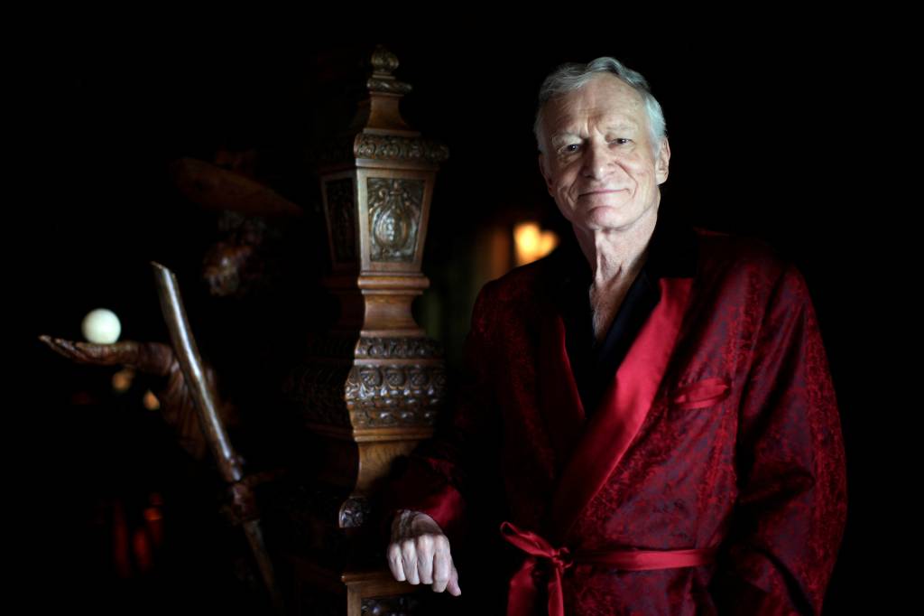 Hugh Hefner &eacute; retratado na mans&atilde;o da Playboy, em Los Angeles, no estado americano da Calif&oacute;rnia - 27/07/2010