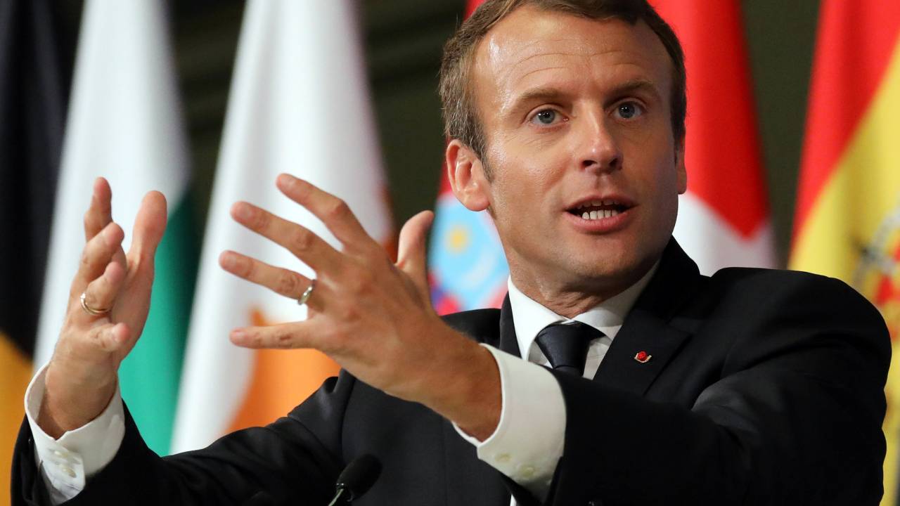 Emmanuel Macron na Universidade Paris-Sorbonne