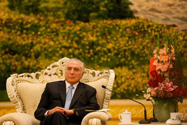 Michel Temer no Grande Salão do Povo, em Pequim, na China - 01/09/2017 Michel Temer no Grande Salão do Povo, em Pequim, na China - 01/09/2017