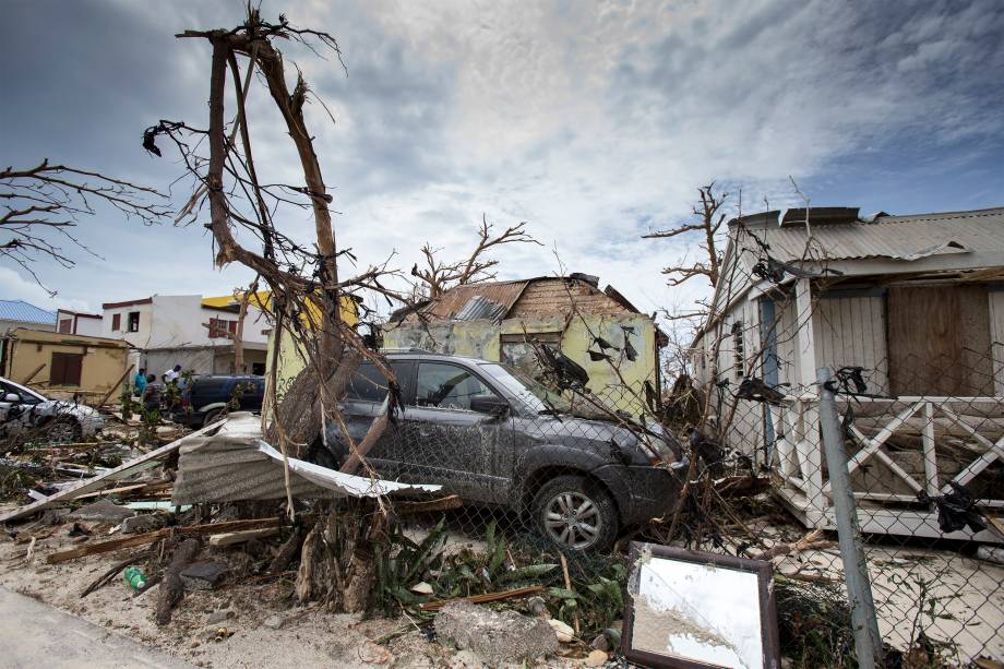 Danos causados em Orient Bay em Saint-Martin, após a passagem do furacão Irma - 07/09/2017