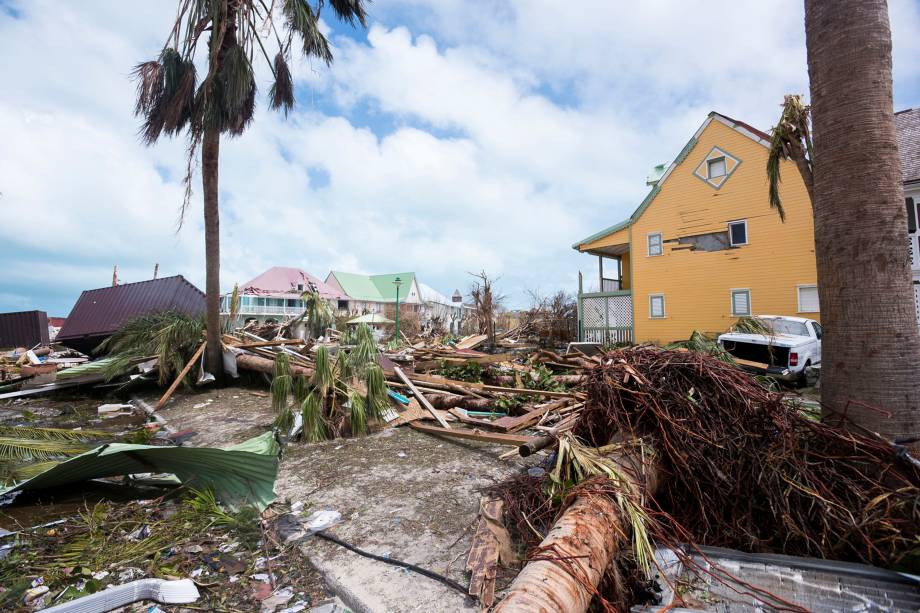 Danos causados em Orient Bay em Saint-Martin, após a passagem do furacão Irma - 07/09/2017