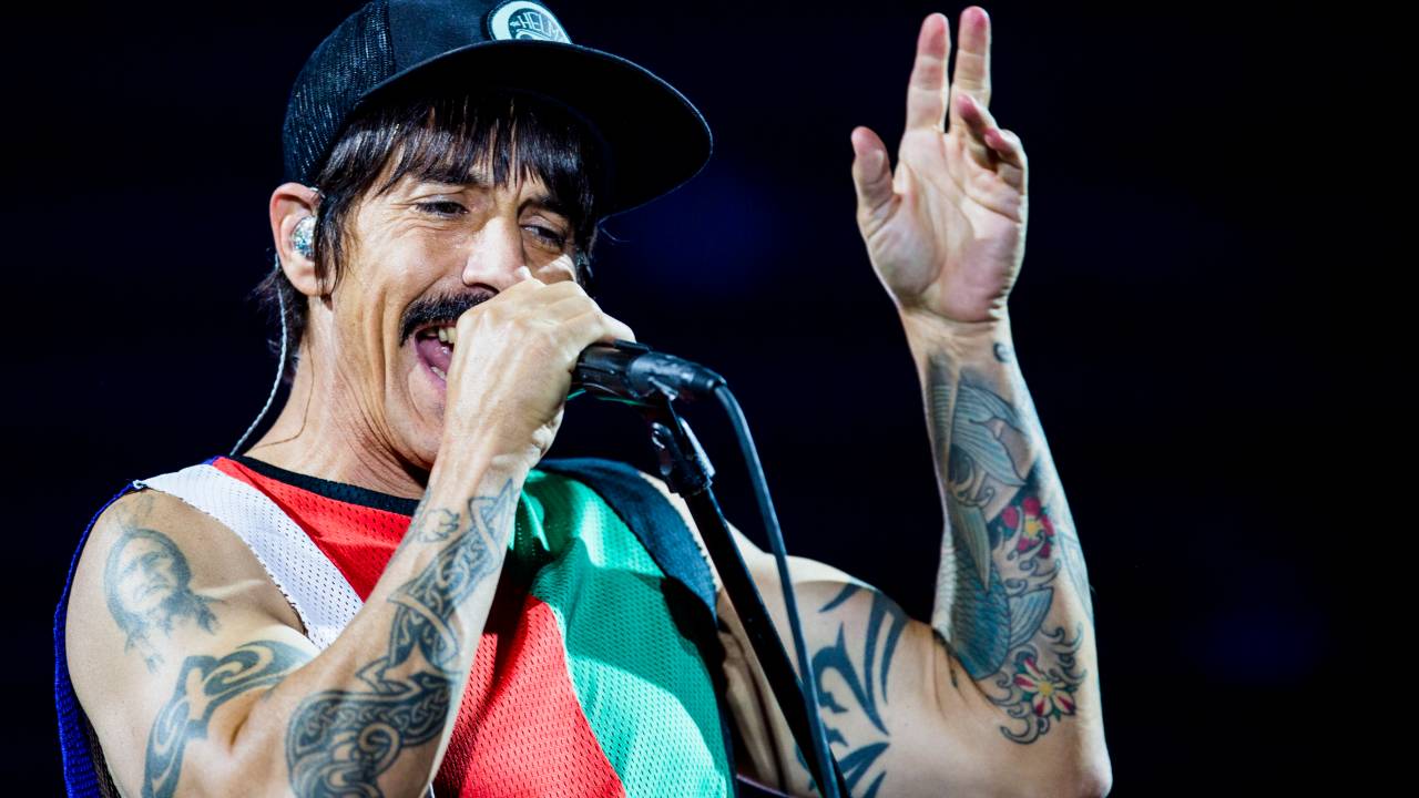 Anthony Kiedis, vocalista do Red Hot Chilli Peppes, se apresenta no sexto dia de Rock in Rio