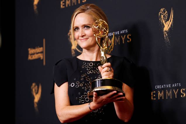 A atriz Samantha Bee na 69º premiação Emmy Awards, em Los Angeles - 17/09/2017 A atriz Samantha Bee na 69º premiação Emmy Awards, em Los Angeles - 17/09/2017
