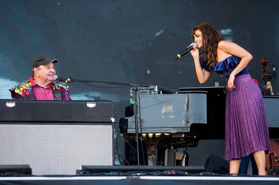 Lucy Alves, Emanuele Araújo, Tie e Mariana Aydar fazem homenagem para João Donato, no segundo dia do Rock in Rio no Parque Olímpico no Rio de Janeiro - 16/09/2017