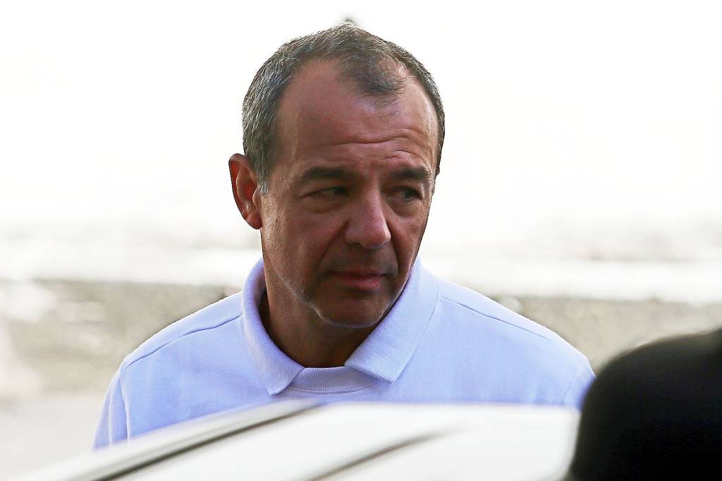 Integrante da quadrilha de Cabral na área VIP do Rock in Rio