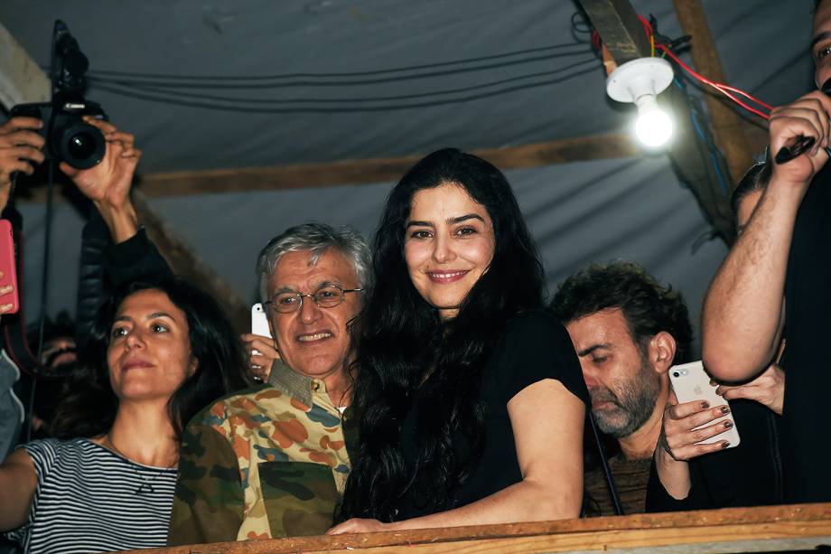 Leticia Sabatella no acampamento do MTST, em São Bernardo - 30/10/2017 Leticia Sabatella no acampamento do MTST, em São Bernardo - 30/10/2017